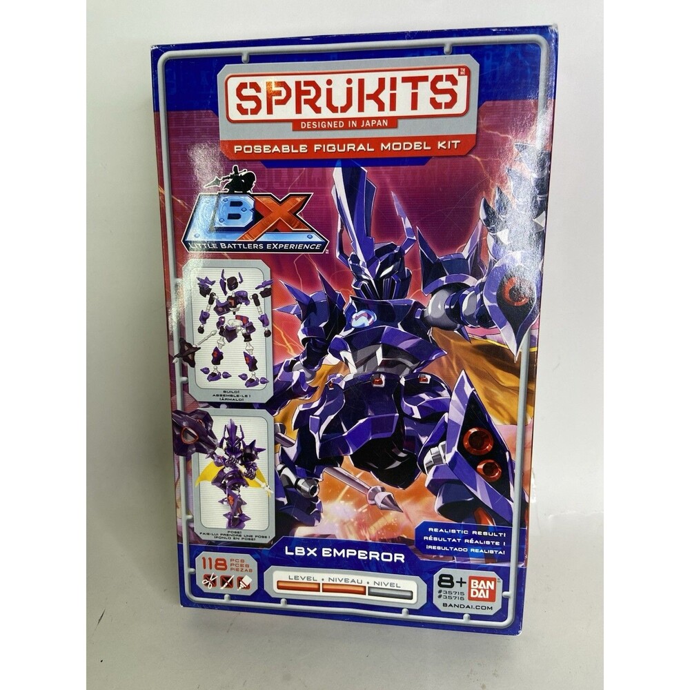 Bandai Sprukits LBX Little Battlers Experience Emperor Poseable Figure Model Kit
